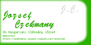 jozsef czekmany business card