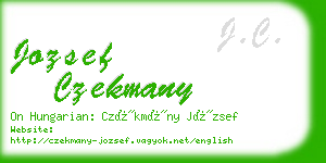 jozsef czekmany business card